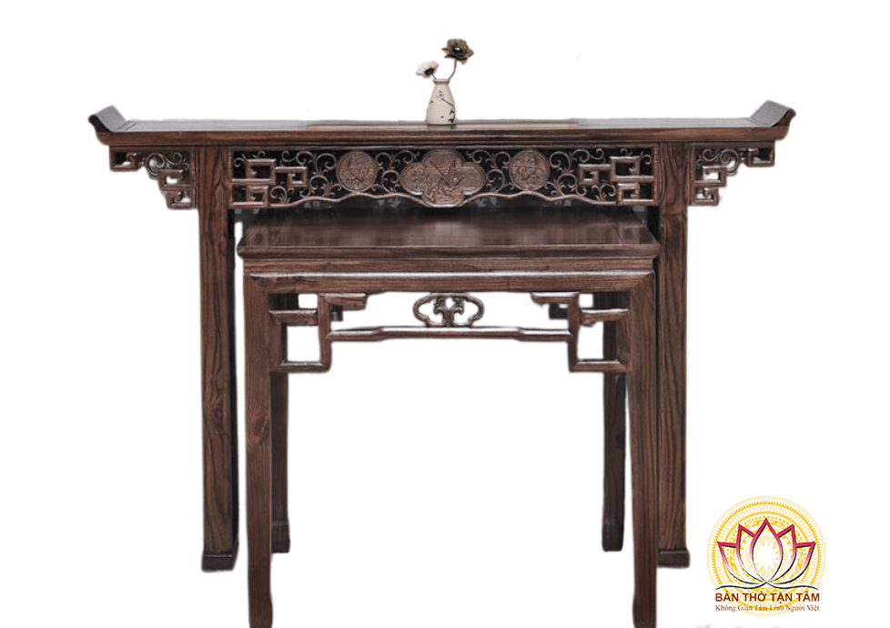 Thông số kỹ thuật phòng thờ gỗ mun hoa cao cấp